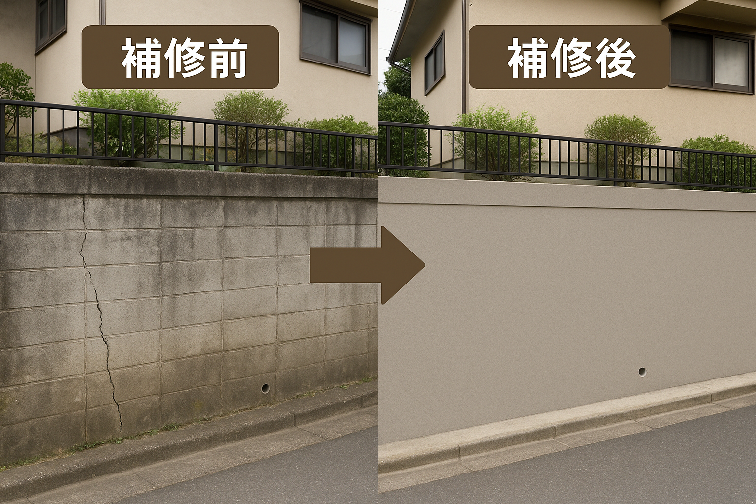 半田市　老朽化した擁壁対策～安全で安心な住まいを守るために～